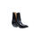 Thumbnail: Boulet Mens 1863 Black 7"Zip Cowboy Boot Leather sole