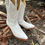 Thumbnail: BOULET BOOT LADIES 10" WHITE SNIP TOE 3912