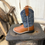 Thumbnail: Old West Kids Denim Top Cowboy Boot