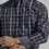 Thumbnail: WRANGLER MENS GEORGE STRAIT LONG SLEEVE BUTTON DOWN NAVY AND FUSCHIA PLAID