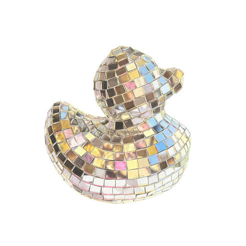 Disco duck pencil drawing