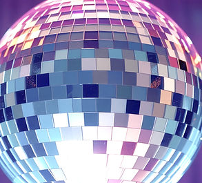 A close up of a disco mirror ball suitable for an arty background using light colours_edit
