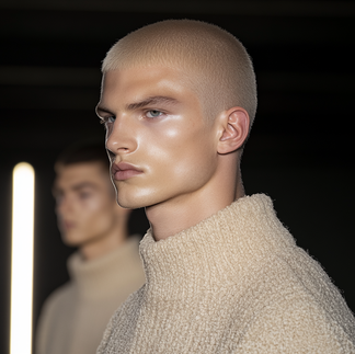 male fashion model in knitwear