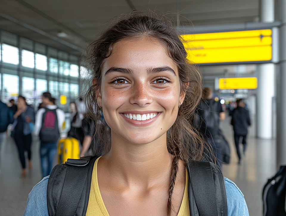 The Fashion Guild 2024 young woman at airport