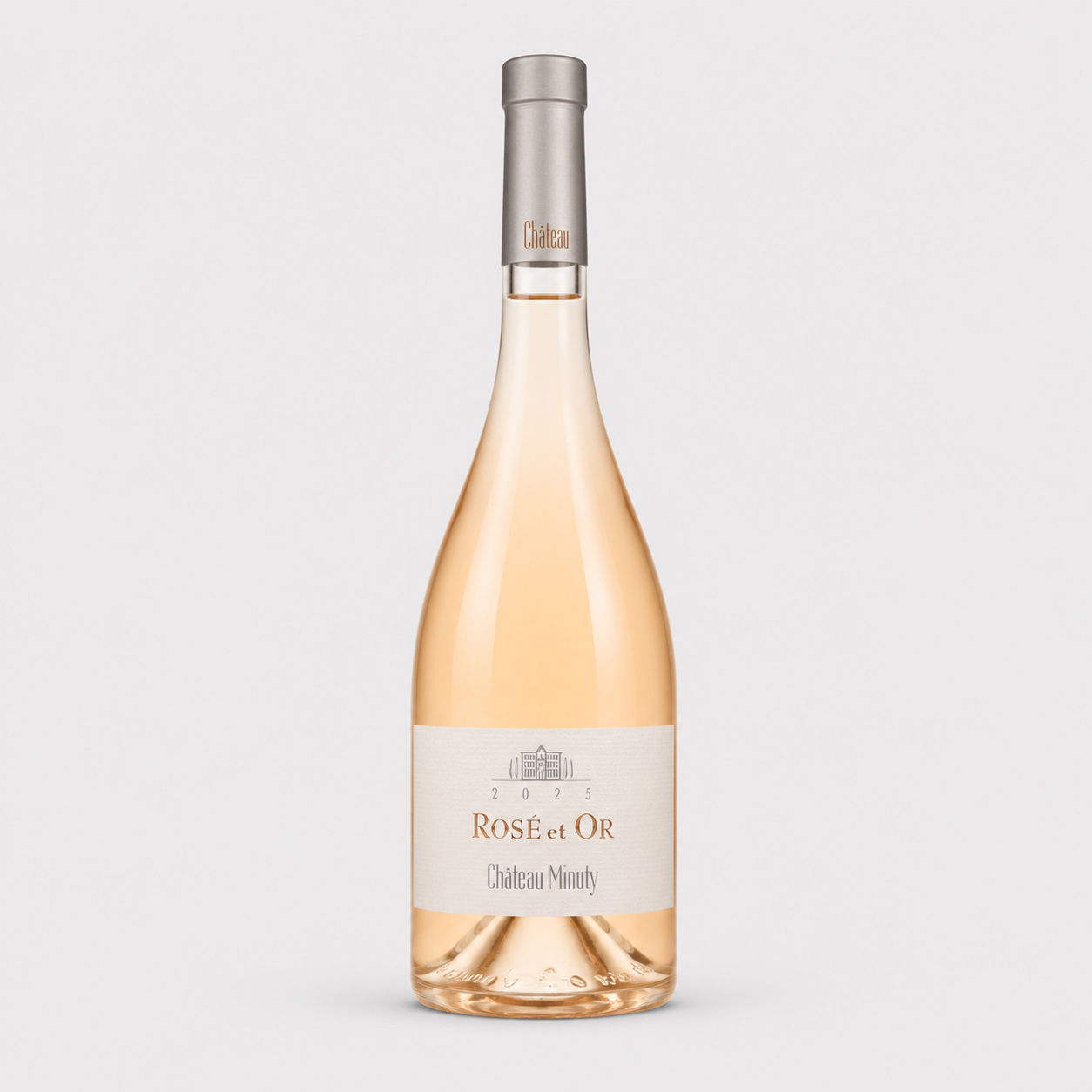 Bouteille de vin rosé du Château Minuty Rose et Or 2025.