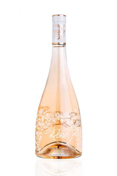 bouteille du vin rosé du Château Roubine La Vie en Rose en appellation Côtes de Provence.