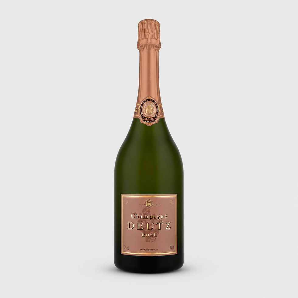 Bouteille de champagne Deutz Rosé.