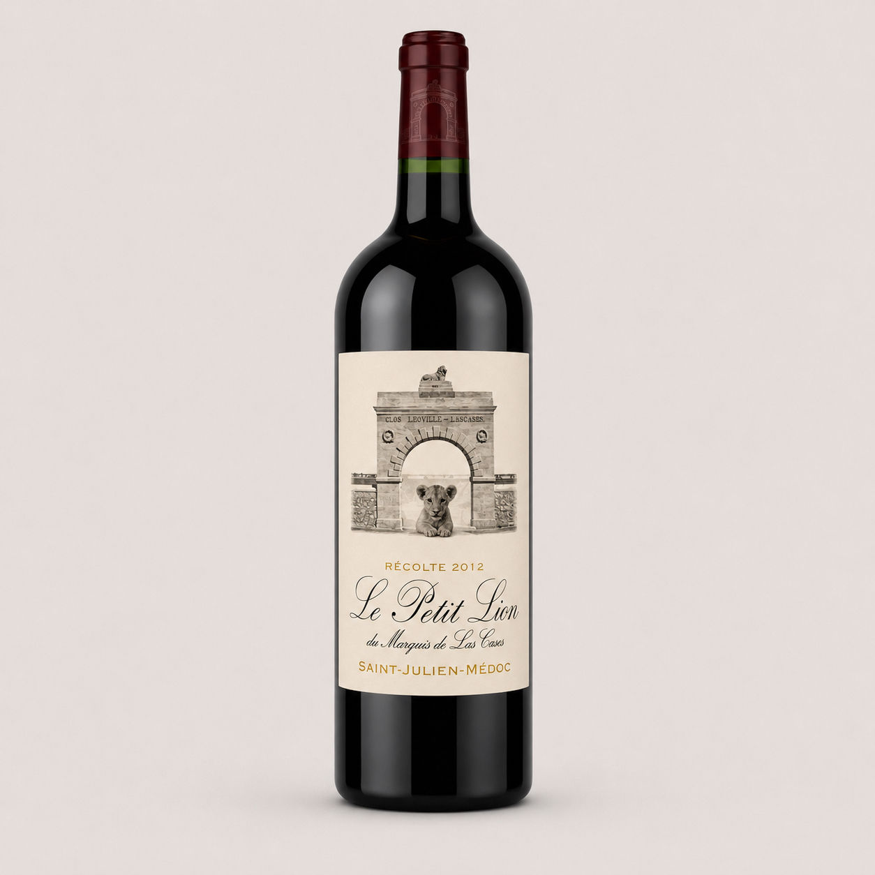 Magnum de vin rouge français Le Petit Lion du Marquis de Las Cases 2012 1,5 L en appellation Saint-Julien.