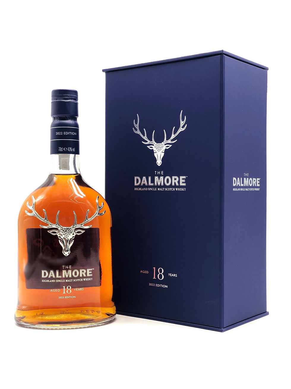 Bouteille de whisky écossais Dalmore 18 ans avec son coffret.
