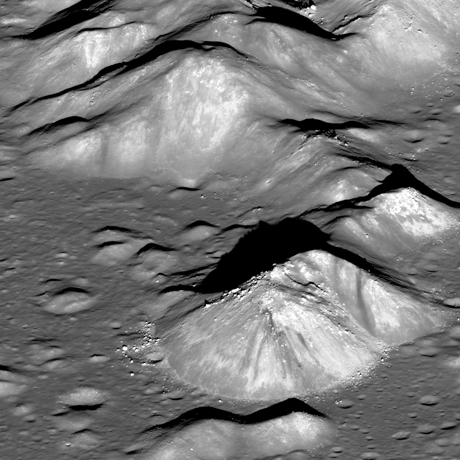 West-to-east view of the Copernicus crater central peak complex.