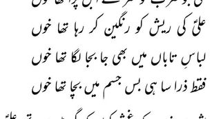 Lagi Jo Zarb To Sar Se Ubal Para Tha Khoon