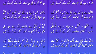 Raza(as) ka zikr Ibadat samajh ke kartay hain