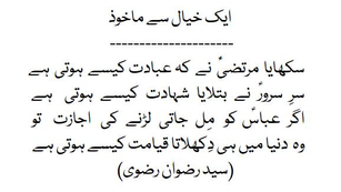 Sikhaya Murtaza(as) ne ke Ibadat kaise hoti hay
