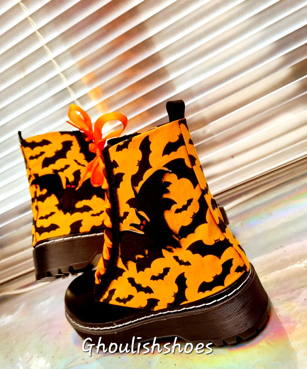 Miniatura: Bat style boots. Doc style. Halloween
