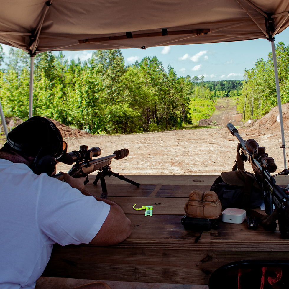 Man at the shooting range