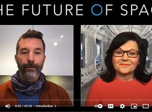 The Future Of Space Podcast Host Daniel fox and Janet Ivey having a video call