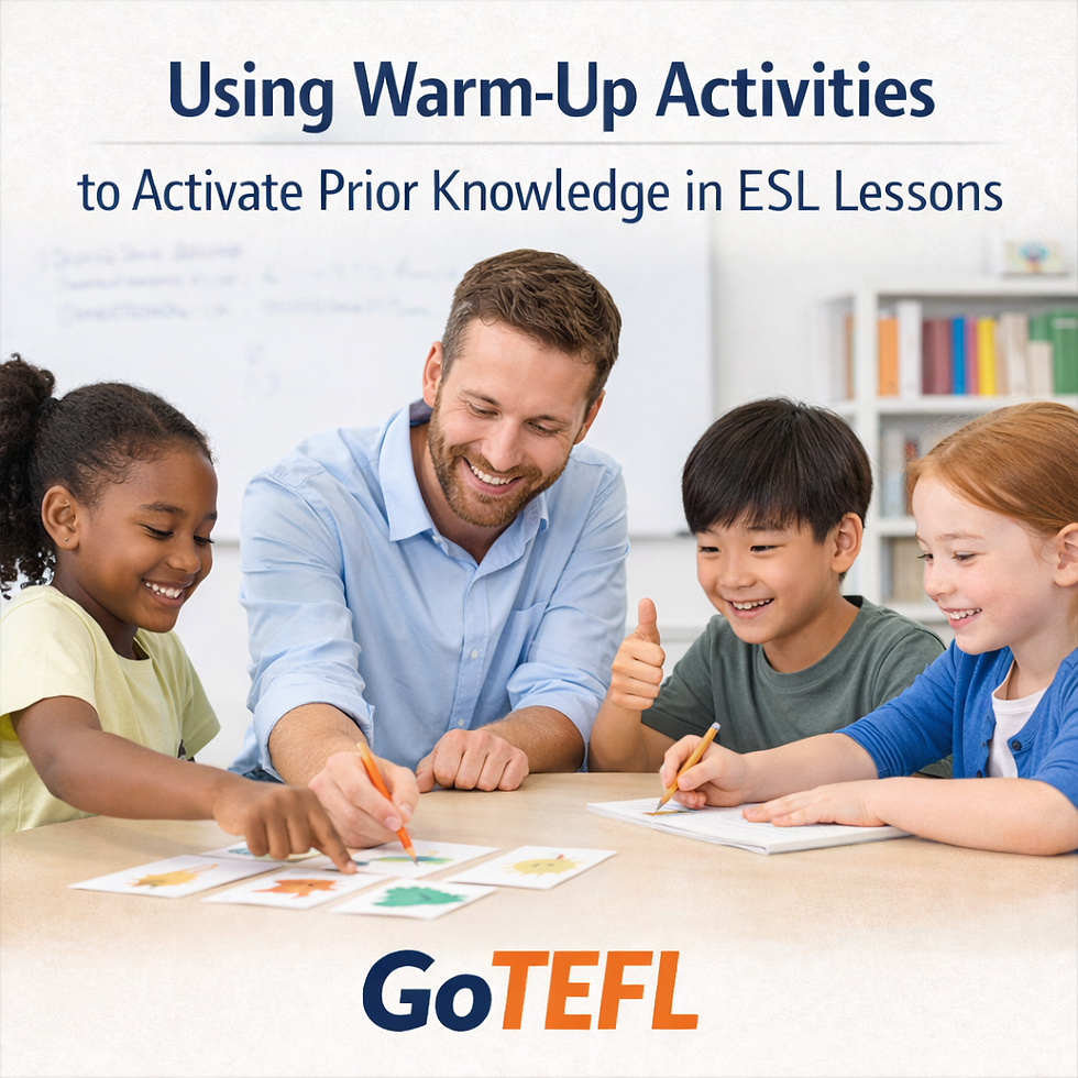 Using Warm-Up Activities to Activate Prior Knowledge in ESL Lessons