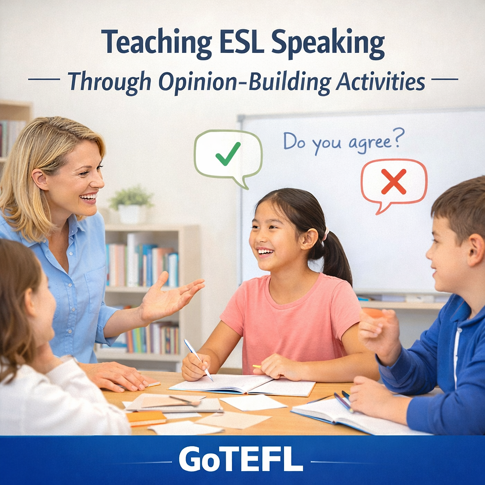 Teaching ESL Speaking Through Opinion-Building Activities