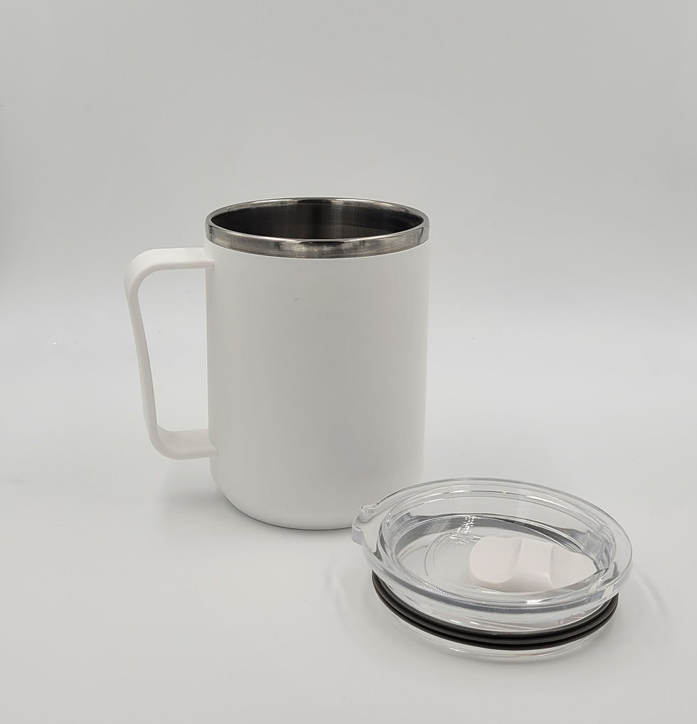 Thumbnail: Stainless Steel Hot & Cold 13.5 oz. Tea Mug (White)