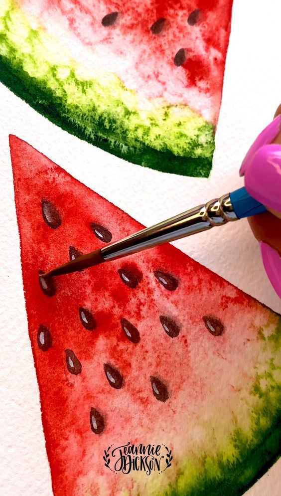 Watercolour Watermelon with Sarah