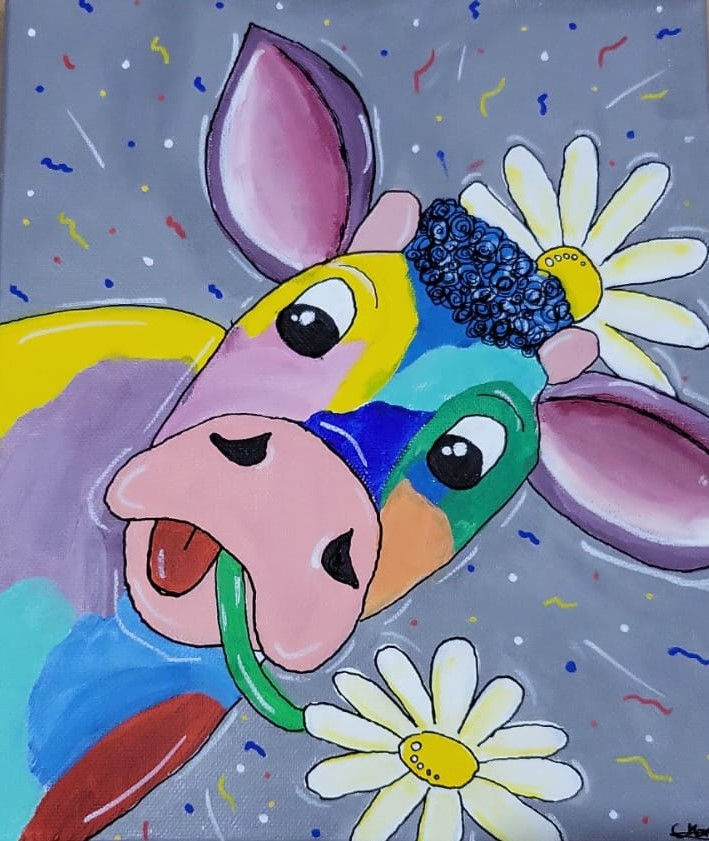 Bright Daisy Acrylic Canvas Workshop