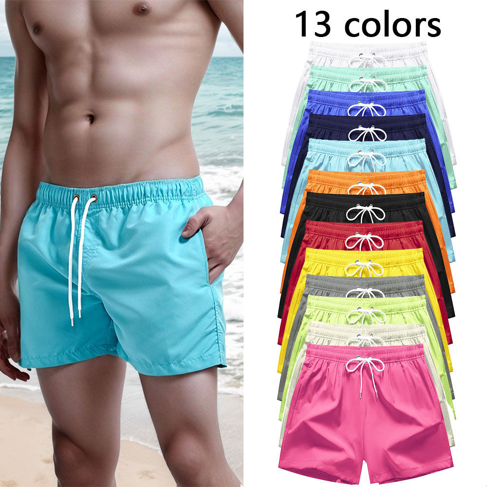 Men's Swim Shorts Quick Dry Board Shorts Bathing Suit Breathable Drawstring With