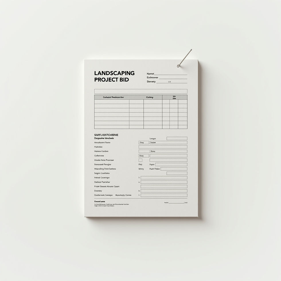 Landscaping Project Bid