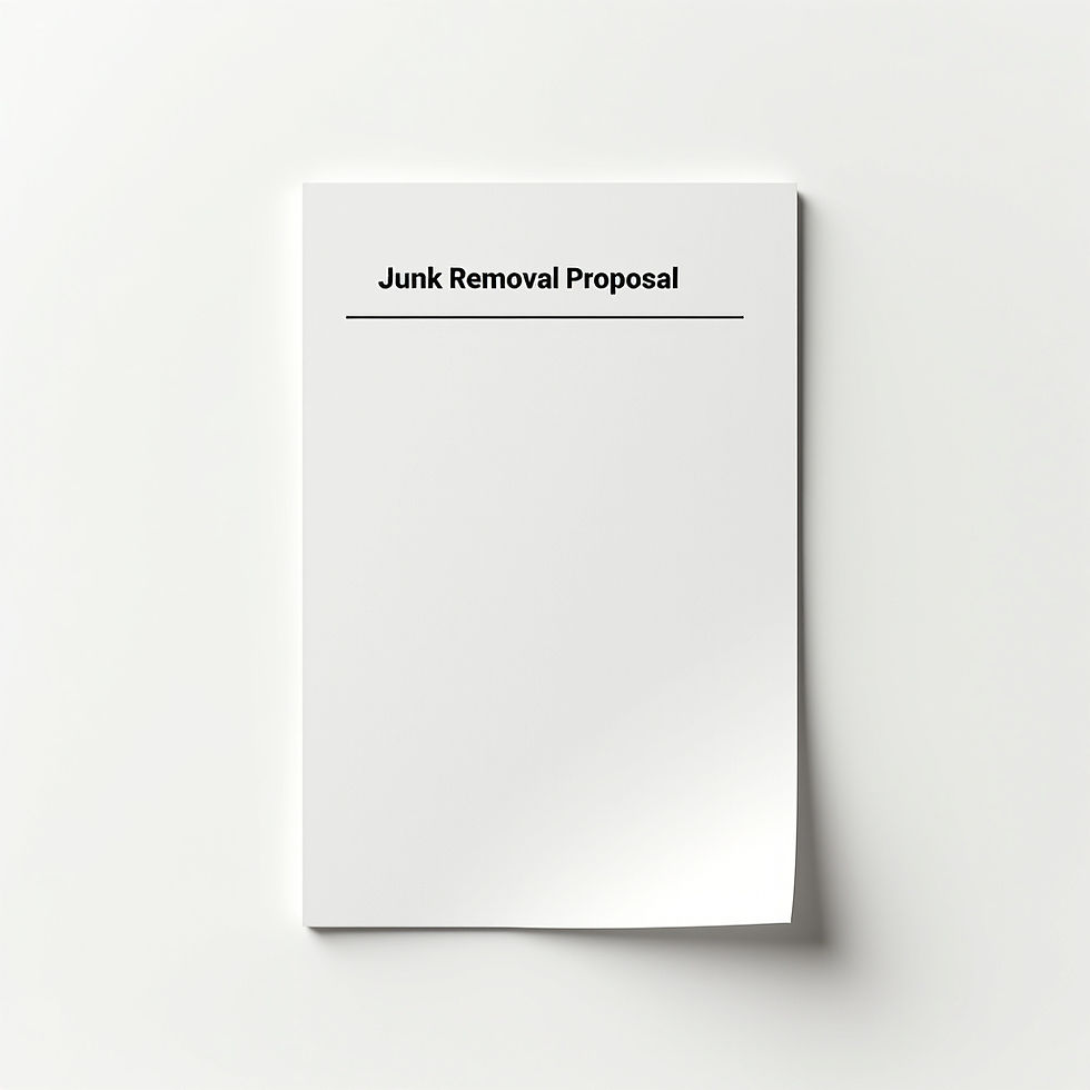 Junk Removal Proposal
