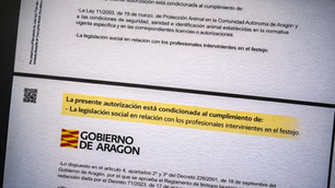 Las autorizaciones de festejos taurinos en Aragón en 2026 refuerzan la legalidad laboral