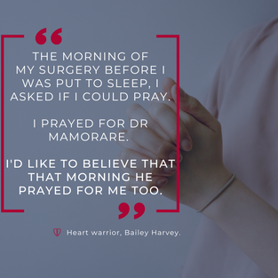 "I'd like to believe that he prayed for me too".