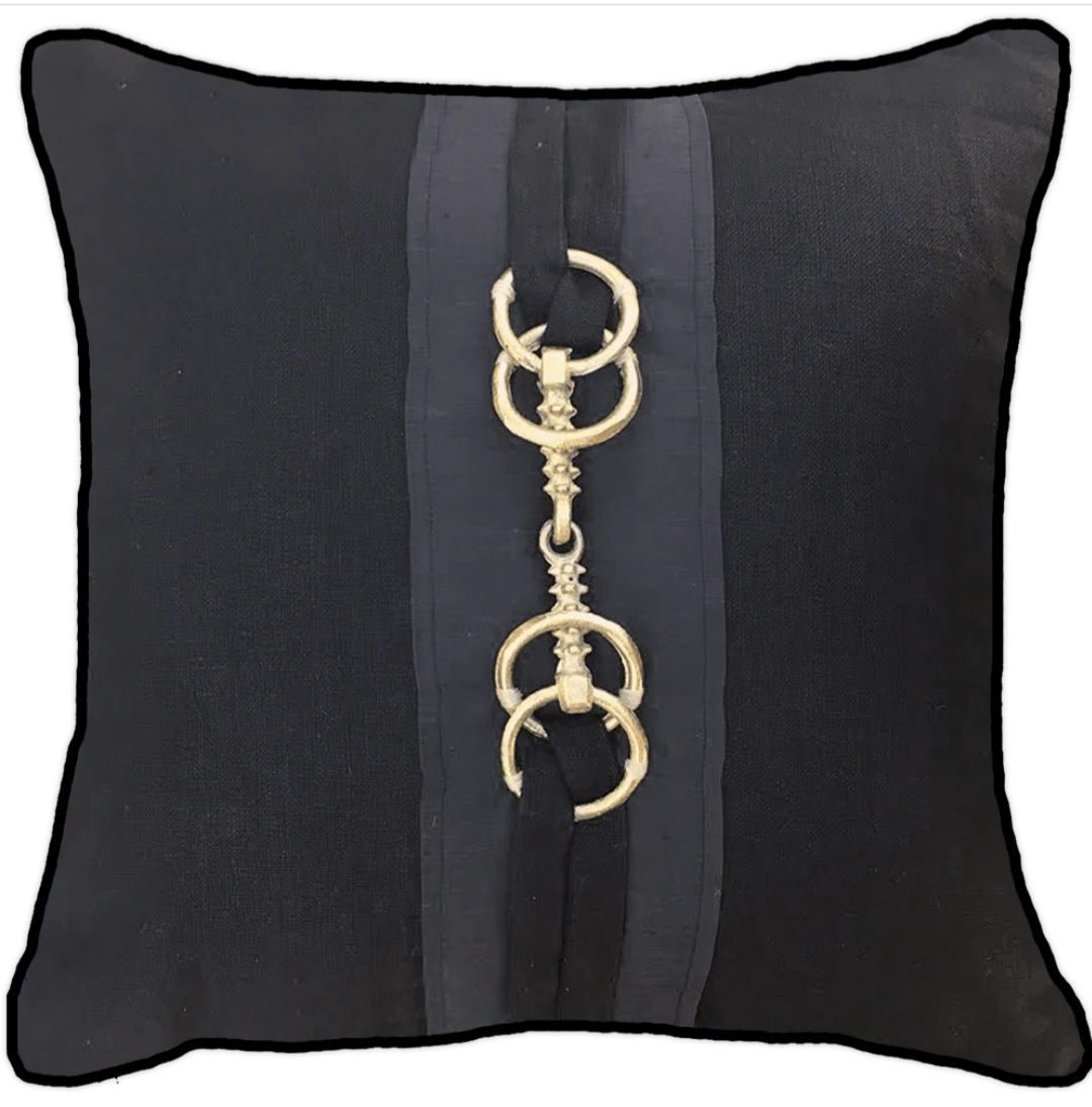 Metal Horse Bit Lounge Cushion 55 x 55cm