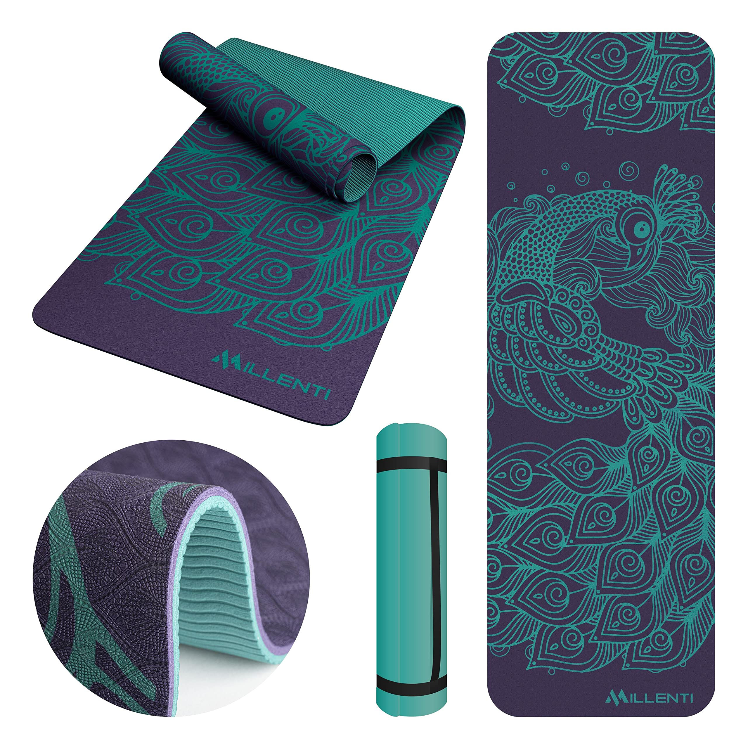 Non-Slip Carry Strap Yoga Mat