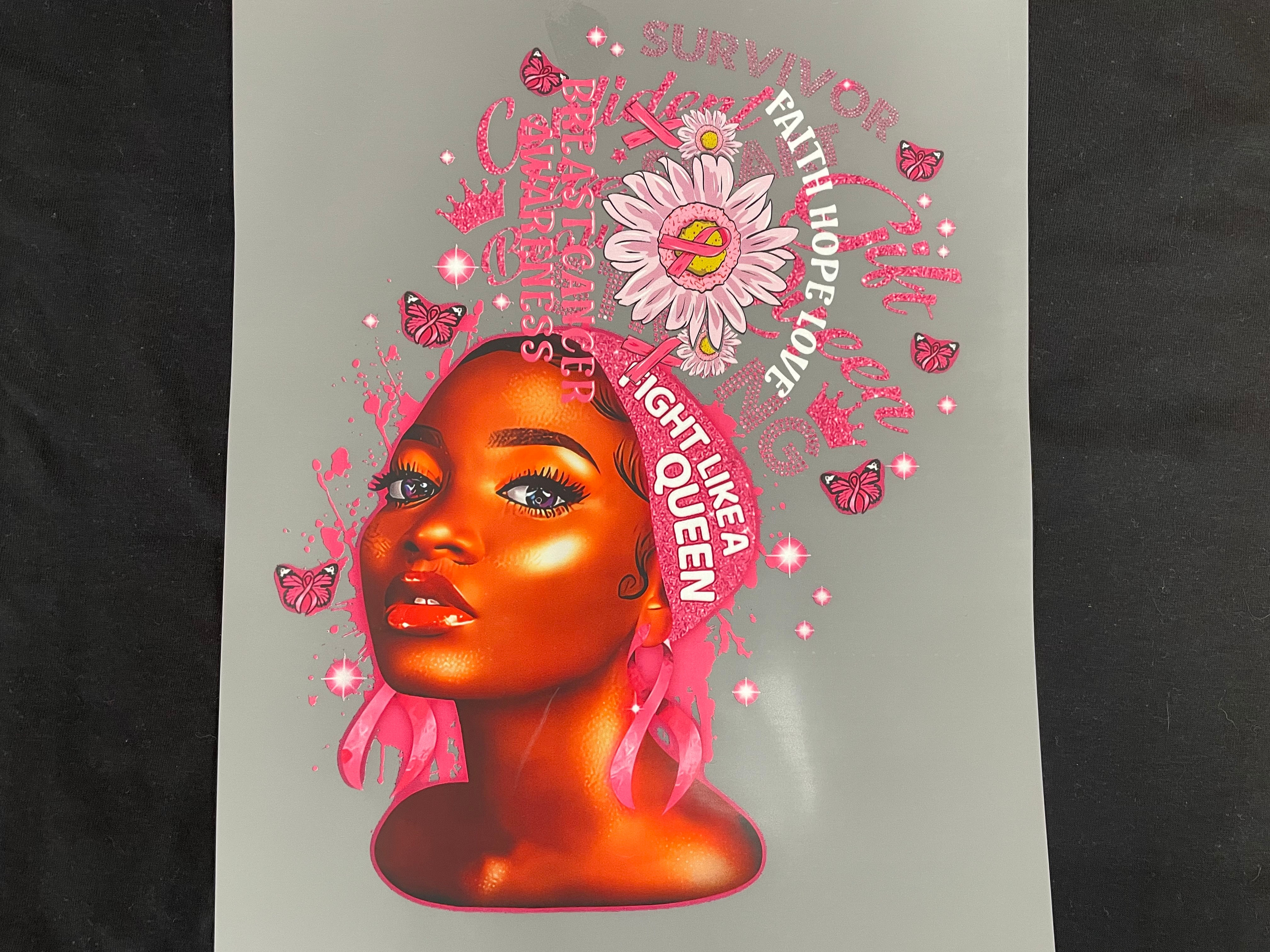 Faith Hope Love Black Woman Vinyl Transfer