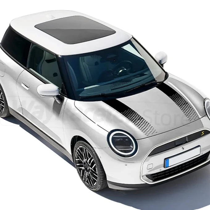 Mini JCW Gloss Black Bonnet Stripes, 2024 J01 F65 F66 F67
