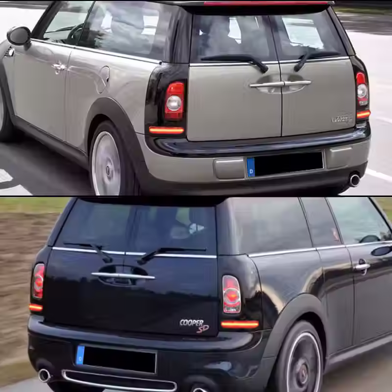 Thumbnail: MINI R55 Clubman Smoked Rear Bumper Reflector Tail Brake Lights - Cooper S JCW