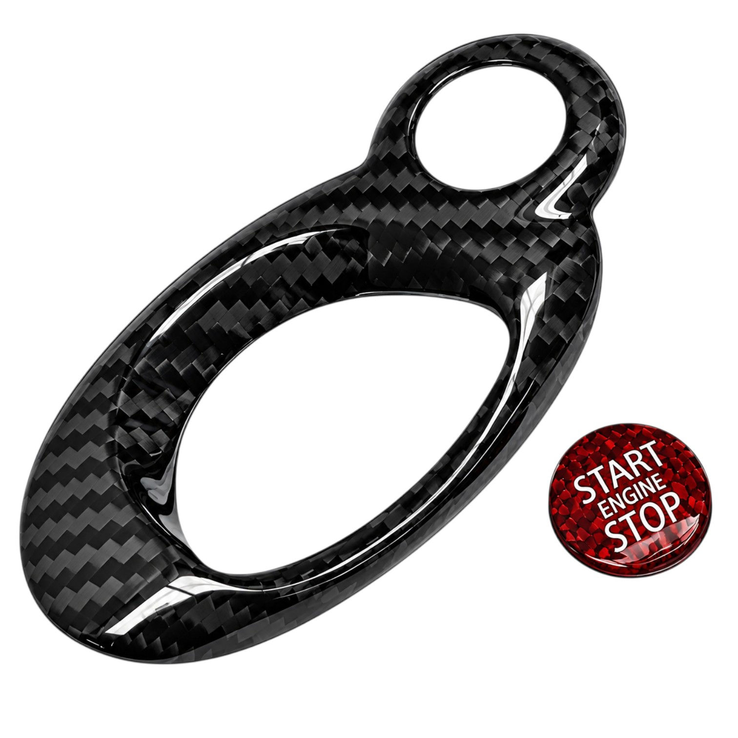 Genuine Carbon Fibre Start Stop Cover Package for Mini R55 R56 R57 R58 R59