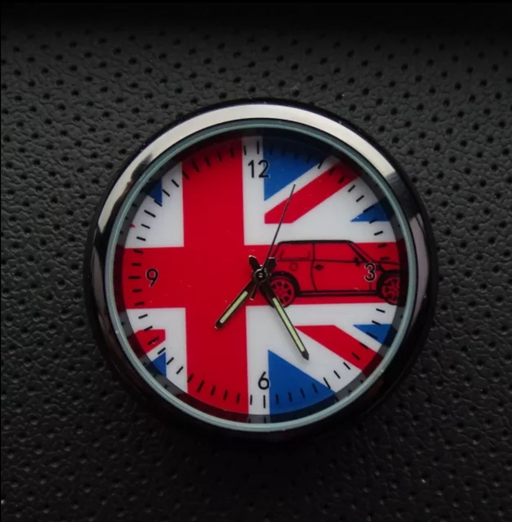 Blue/White/Red Union Jack Flag Interior Clock