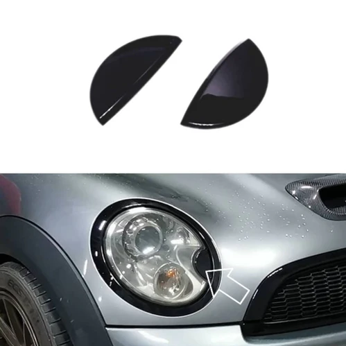 Astra Depot Compatible With 2007-2015 Mini Cooper R55 R56 R57 R58 R59 Set Of Chrome Headlight Trim Head Lamp Ring