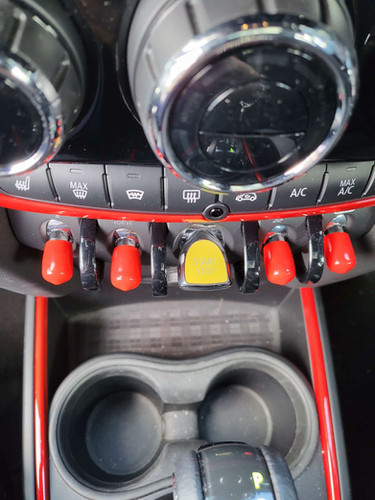 Jcw Accessories BMW MINI COOPER Toggle Switch Cover Cap Red PVC