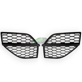 Image of SMPS2012 Gloss Black Lower Front Stone Guard Duct Fin Grille Covers for MINI JCW F66 F67 (2025) Gen 4