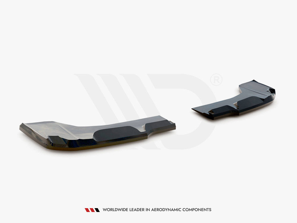 Gloss Black Rear Side Splitters for MINI F55 LCI2 (2021–2023) Maxton Design