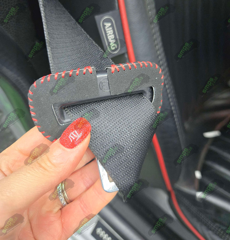 Thumbnail: JCW New Style Seat Belt Buckle Covers – Interior Upgrade for MINI R53, R56, F56