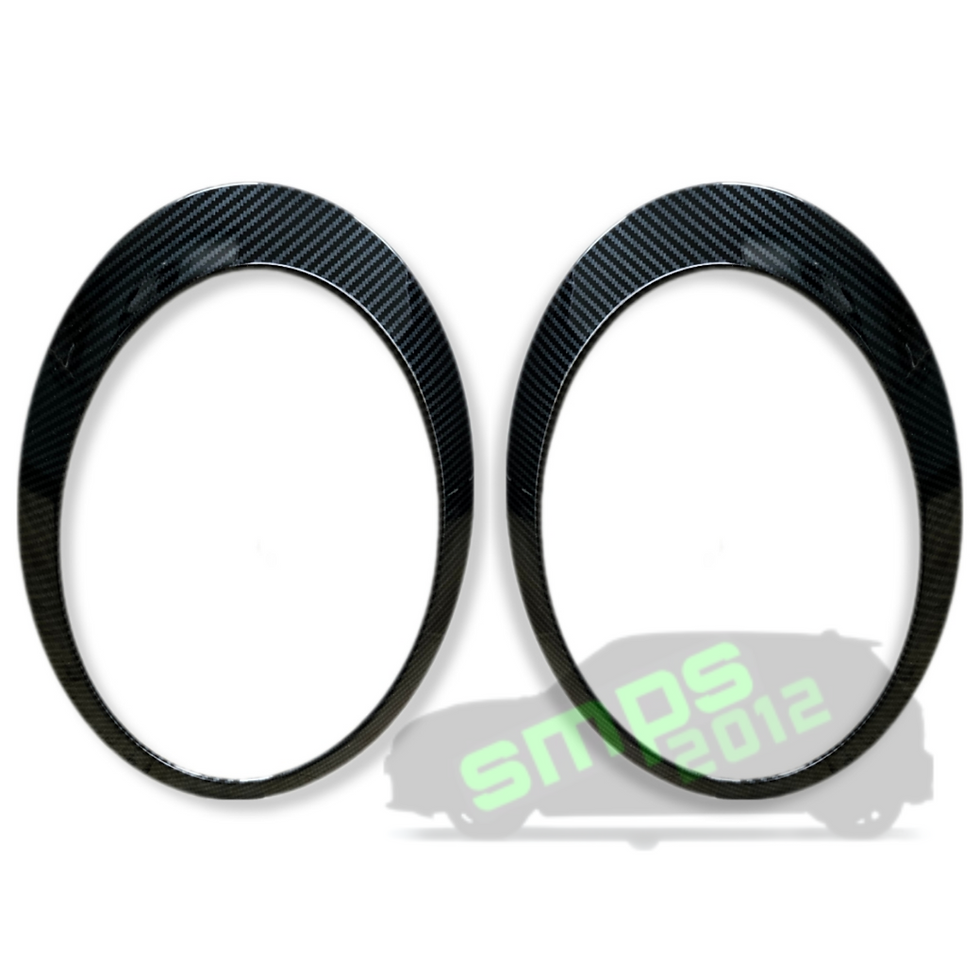 Thumbnail: Gloss Black Headlight Light Surround Covers for MINI R50 R52 (Non-Xenon) Cooper
