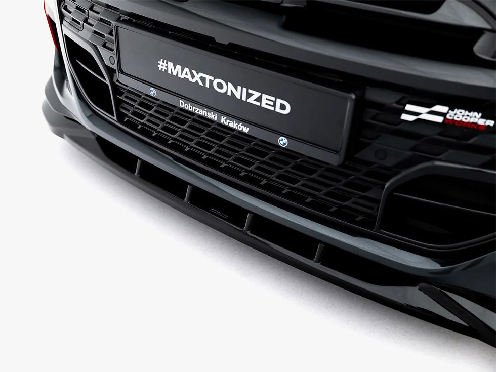Maxton Design gloss black front splitter for MINI F66 JCW 2025