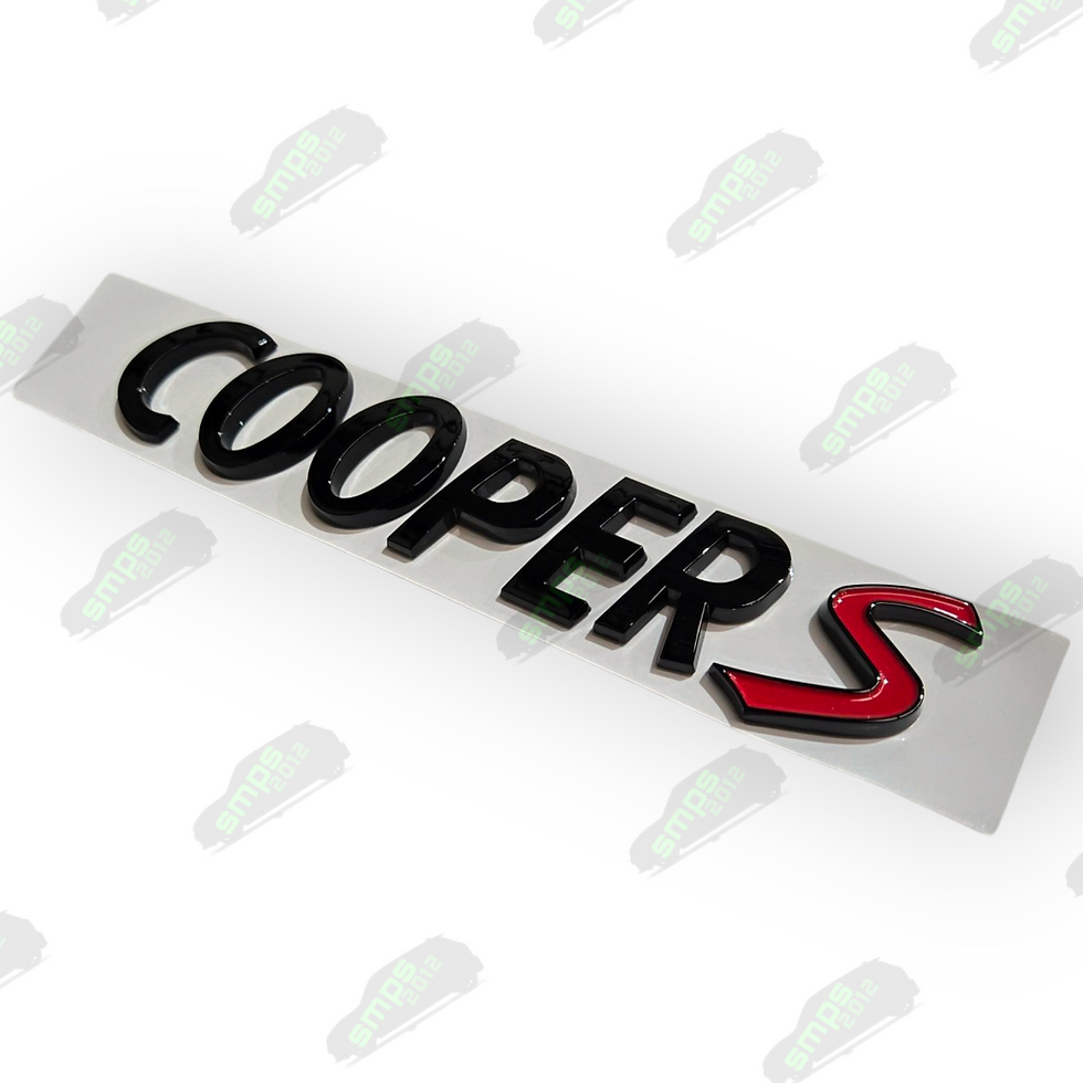 Thumbnail: MINI Gloss Black Metal Cooper S Boot Badge