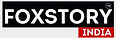 “FoxStory India” logo with white text on a black background and a red “India” label.