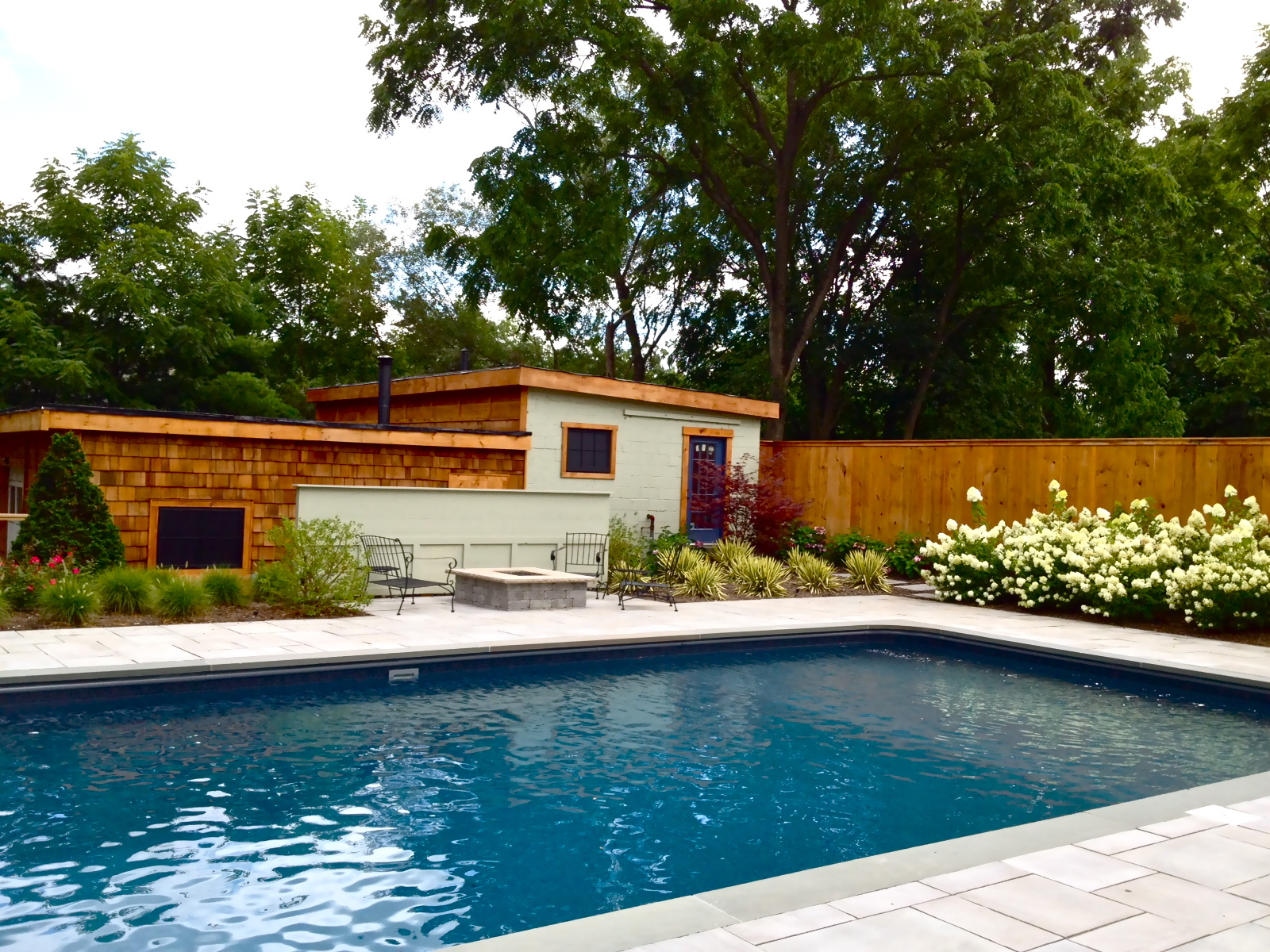 Poolside setting