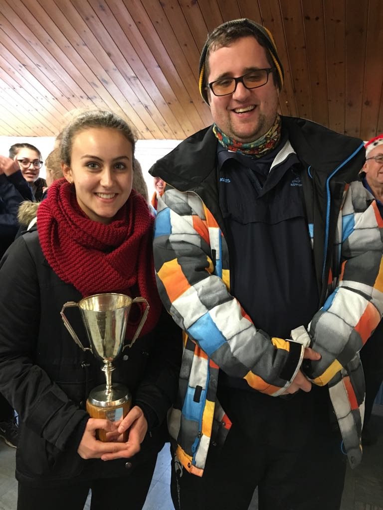 Matt Beagley with Amelia Jacob, recipient of The Beagley Cup