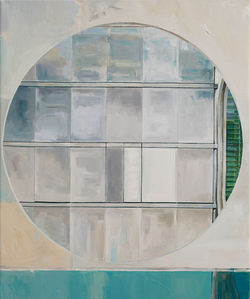 "from afar", oils and acrylics on canvas