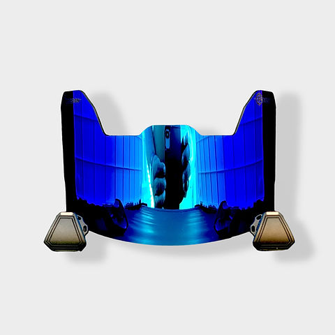 blue football helmet visor Precision Revo Blue Football Helmet Visor / Eye Shield